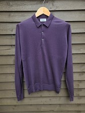 John Smedley Wool Polo Mens
