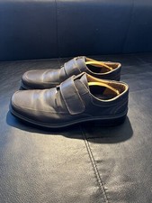 Hotter Asquith Mens Brown Leather Touch Fastening Casual Shoes UK Size 8 STD