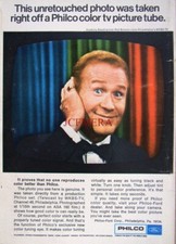 PHILCO-FORD Colour TV 1967 Red Buttons Advert Print : Small Original Ad to Frame