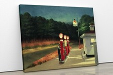 EDWARD HOPPER Gas Abstract Modern Canvas Wall Art Picture Print Home Decor