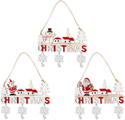 Pcs wooden christmas - 3,
