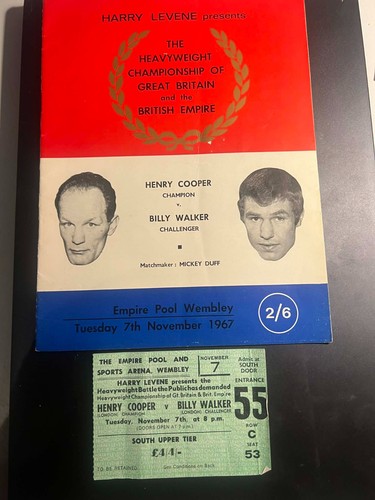 Boxing programme ticket - boxing,