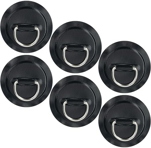 Stainless steel ring patch - steel, d-ring
