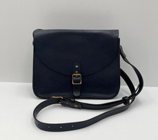 Genuine Petrol Blue Leather Crossbody Satchel Bag L13