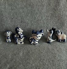 5 x Gzhel Porcelain Figurines
