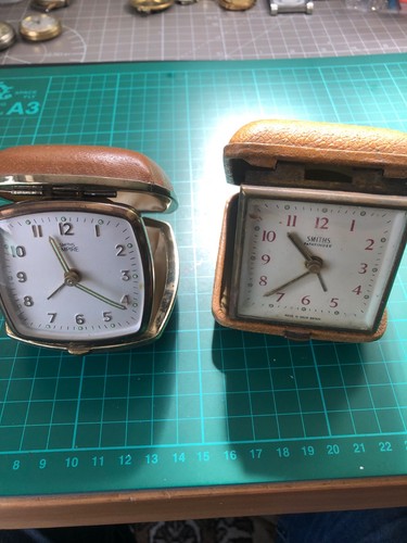 Vintage travel alarm clocks - alarm,