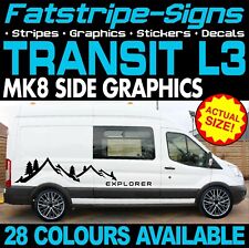 to fit FORD TRANSIT MK8 L3 LWB GRAPHICS STICKERS STRIPES DECALS CAMPER VAN ST