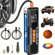 Electric Air Pump Tyre Inflator Portable Air Compressor For Bike Motorcycle Car