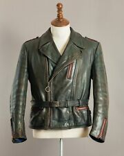 Vintage 1950s German Leather Motorcycle Jacket - Aero Leder Bekleidung