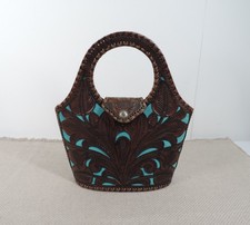Vintage Tooled Leather Handbag