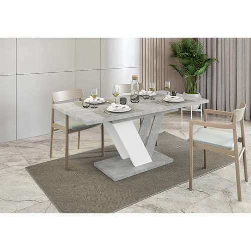 Grey white dining - grey, kitchen