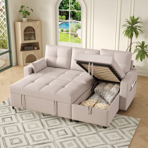 Shaped corner sofa bed - shaped,