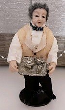 1:12th Character Vintage Artisan Victorian Male Butler Doll Carrying Tray