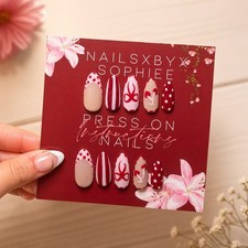 Pink Press On Nails, Medium