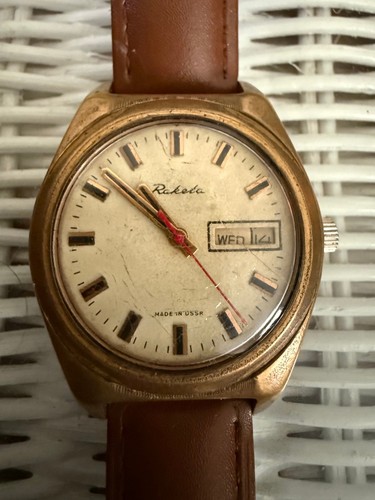 Vintage raketa day date - vintage, watch