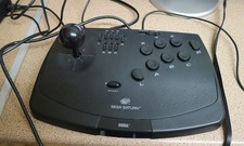 Sega Saturn Fighting Virtua Stick Arcade Controller Wired Black TESTED WORKING