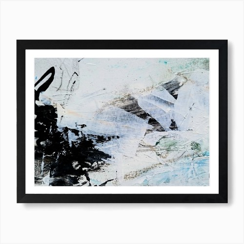 Abstract painting black white - abstract,