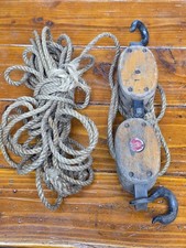 Wood Metal Block Tackle Double
