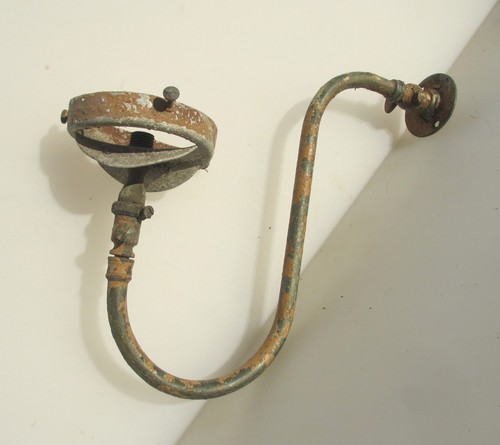 Victorian brass gas wall light - wall,