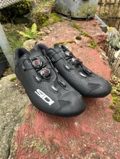 Sidi shot 2 Black Carbon Cycling Shoes Size 43.5