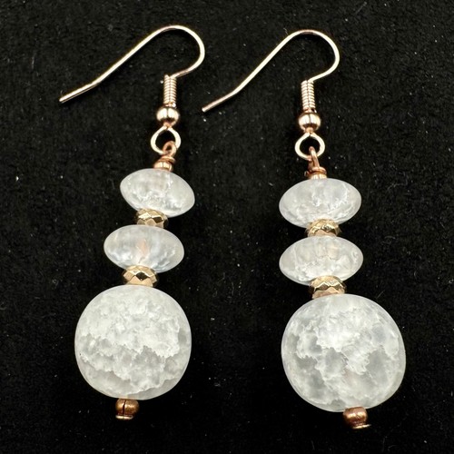 Rock quartz earrings british - quartz,