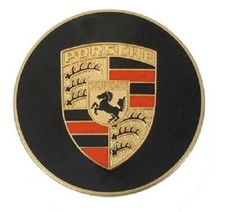 PORSCHE HUB CAP CREST BADGE