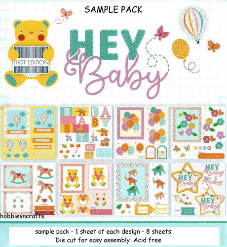 Hey baby die cut decoupage - baby,