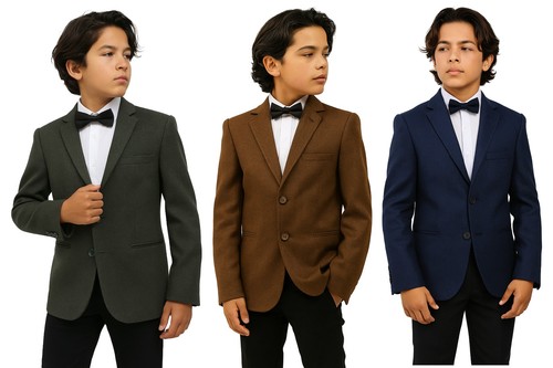 Boys smart textured blazer - smart, –