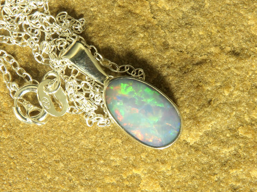 Multicolour opal pendant