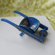 Wooden Hand Painted Wheelbarrow Approx 10th scale
