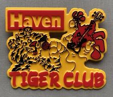 HAVEN TIGER CLUB  -  RORY THE TIGER - ROOSTER DESIGN - VINTAGE HOLIDAY PIN BADGE