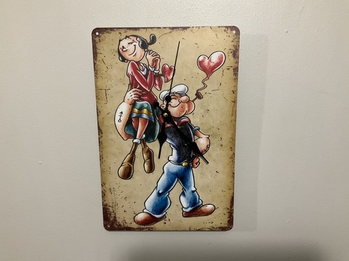 Novelty metal sign popeye - metal,