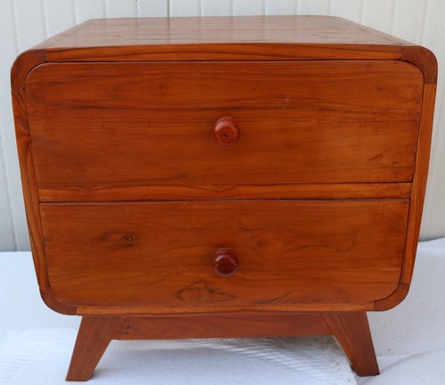Teak solid nightstand 70s - teak,