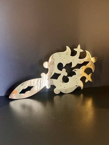 Antique solid brass flat sad - solid,