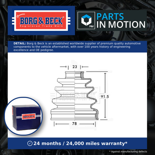 Joint boot fits honda civic - cv,