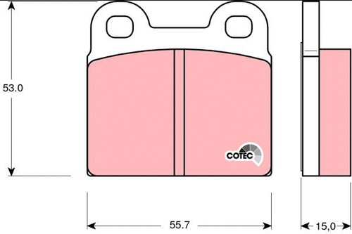Front rear brake pad - brake, set