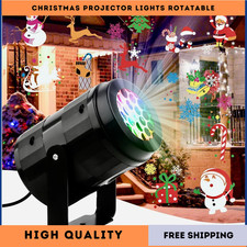 16 Patterns Christmas Projector Lights - Rotatable LED Xmas Decor for Parties