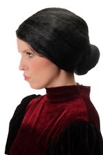 Wig Women Carnival Black Strict Bun Governess Ballerina Grandma 69020-P103