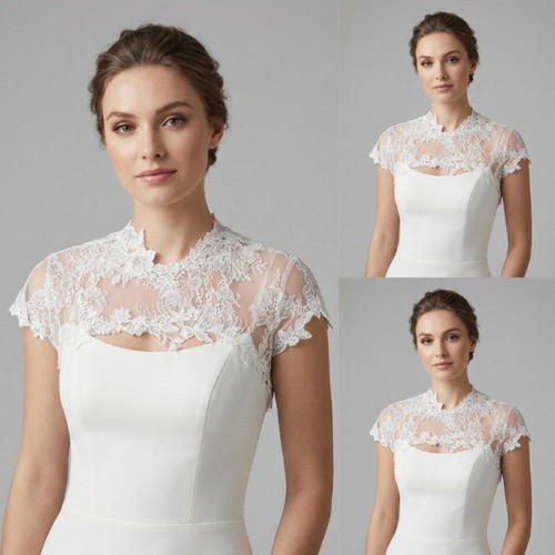 Bridal lace jacket - lace, cape