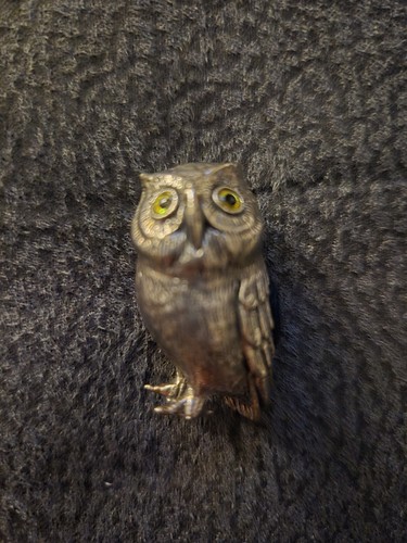 Sterling silver vintage owl - sterling,