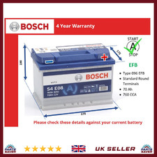 EFB Car Battery fits PEUGEOT