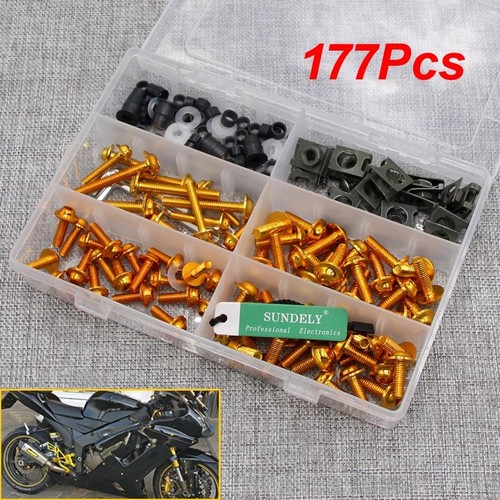 Gold fairing bolts screws kits - gold,