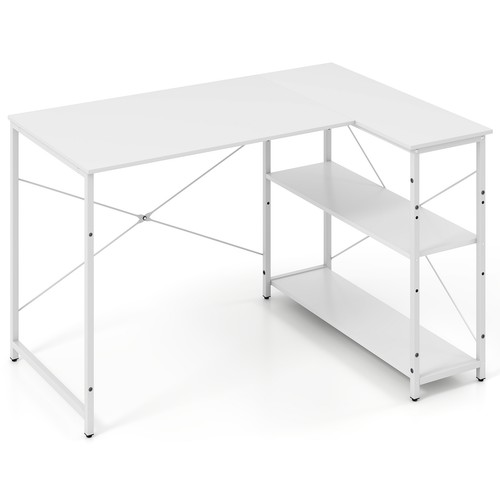 Costway shaped computer - l-shaped, desk