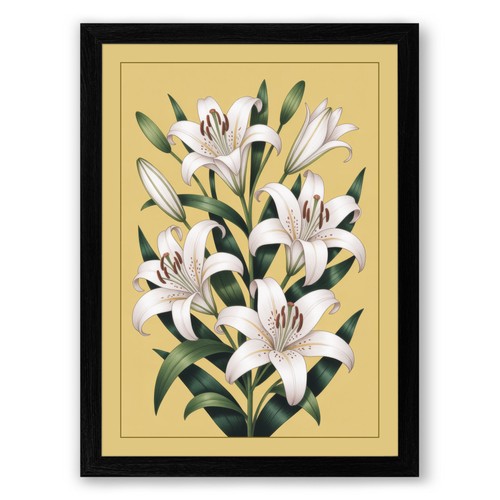 Lilies study botanical - study,