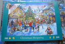 Christmas Shopping House of Puzzles 500 minus 1 piece Jigsaw Puzzle Hop