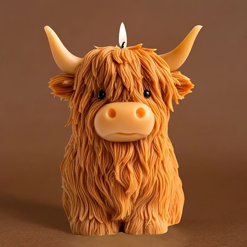 Highland cow silicone candle - highland,