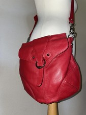 Gorgeous Ri2K red leather cross body saddle satchel style shoulder bag messenger