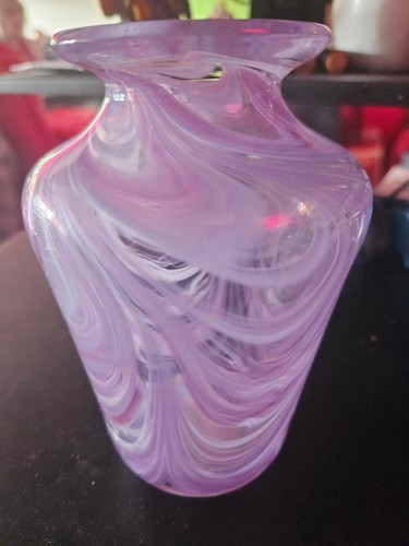 Hand blown art glass vase - blown,