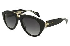 John Richmond Sunglasses Men and Women Black Gradient Drop Lens Vintage