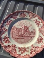 Johnson Brothers England Old Britain Castles Pink Dinner Plate 10" No Crown EUC